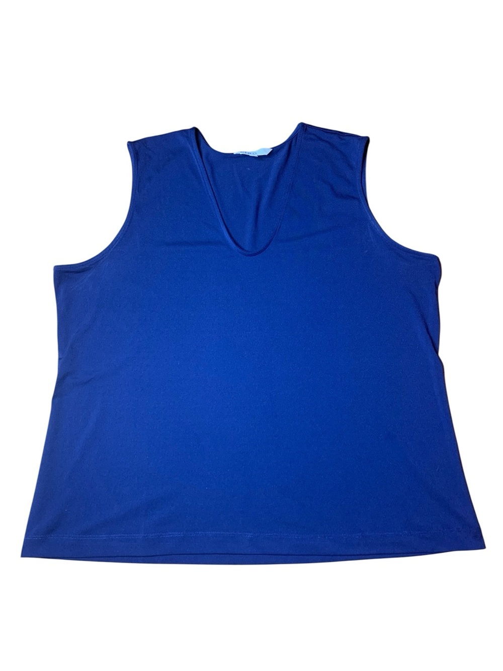 Cleo Royal Blue Sleeveless V-Neck Tank Top | Size XXL (TTG)